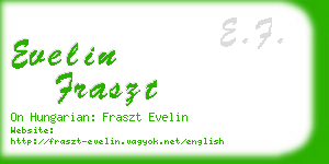 evelin fraszt business card